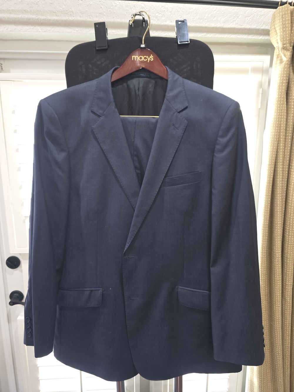 Macy's Men's Dark Navy Two-Button Suit Jacket